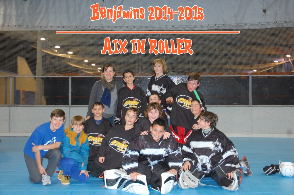 L'équipe benjamins: Colin le goalie, Julien, Angelo , Rayan, Alex, Nicolas, Paul, Marc-Antoine, Noé et Evan 21014-2015--benjis