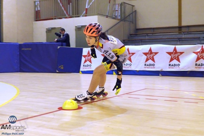 Juliette à l indoor roller vitesse de beauvais